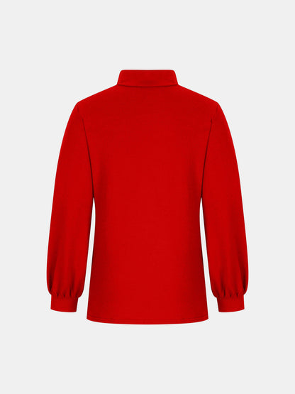 Full Size Mock Neck Long Sleeve T-Shirt-Angel Casuals
