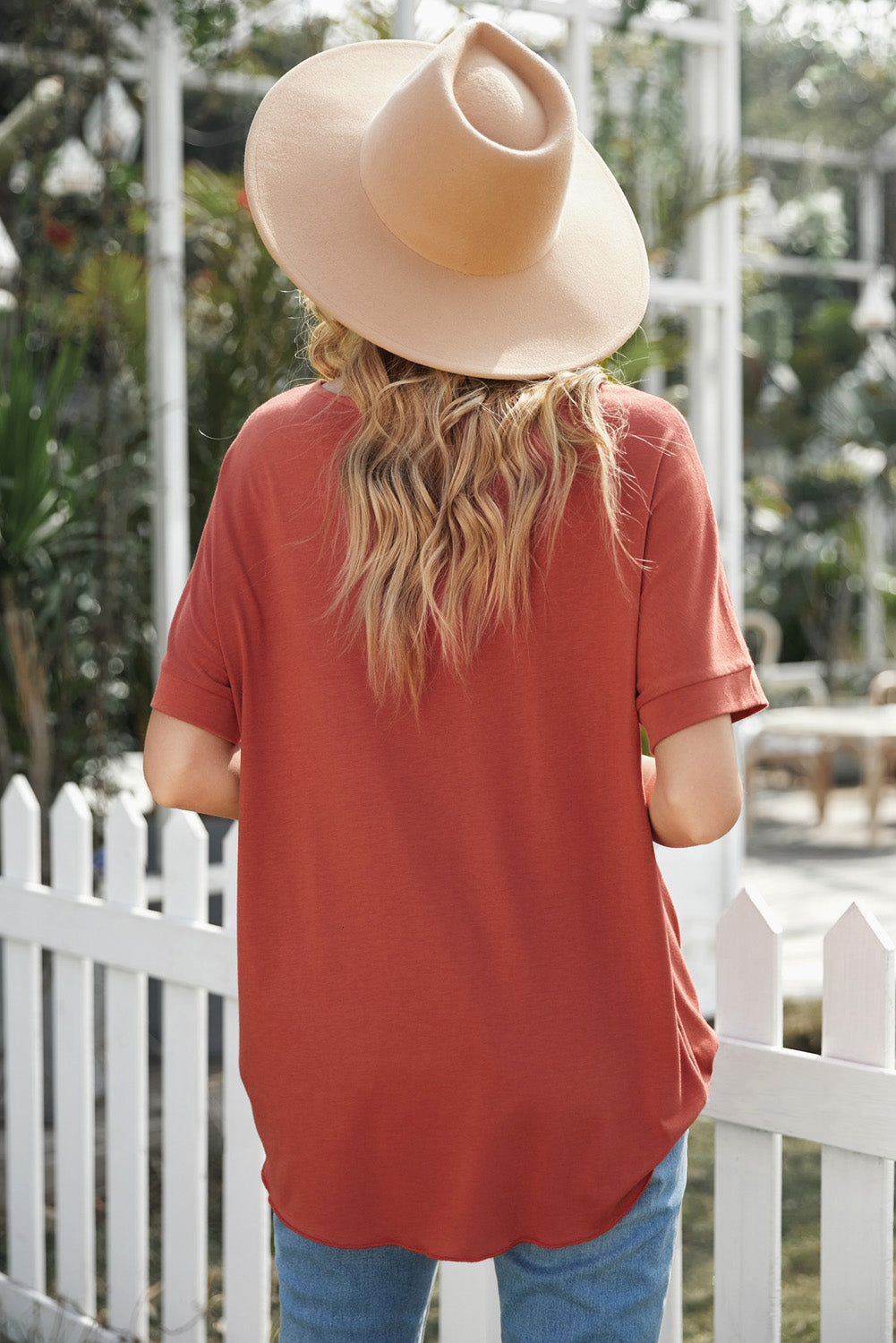 Surplice Half Sleeve T-Shirt-Angel Casuals