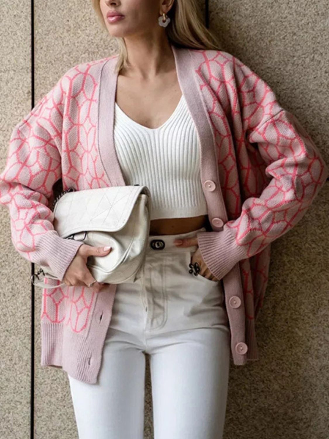 Button Up Long Sleeve Cardigan-Angel Casuals