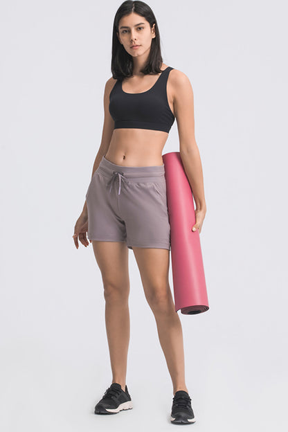 Waist Tie Active Shorts-Angel Casuals