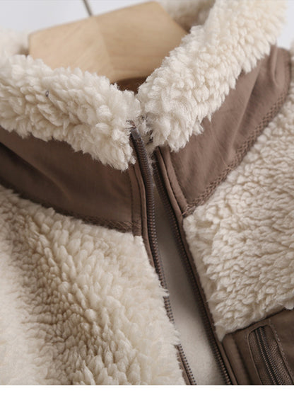Zip Up Long Sleeve Plush Jacket-Angel Casuals