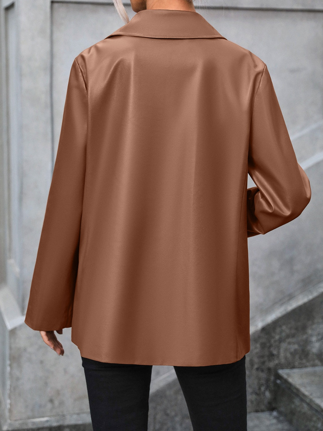 Ivy Lane Pocketed Button Up Collared Neck Blazer-Angel Casuals