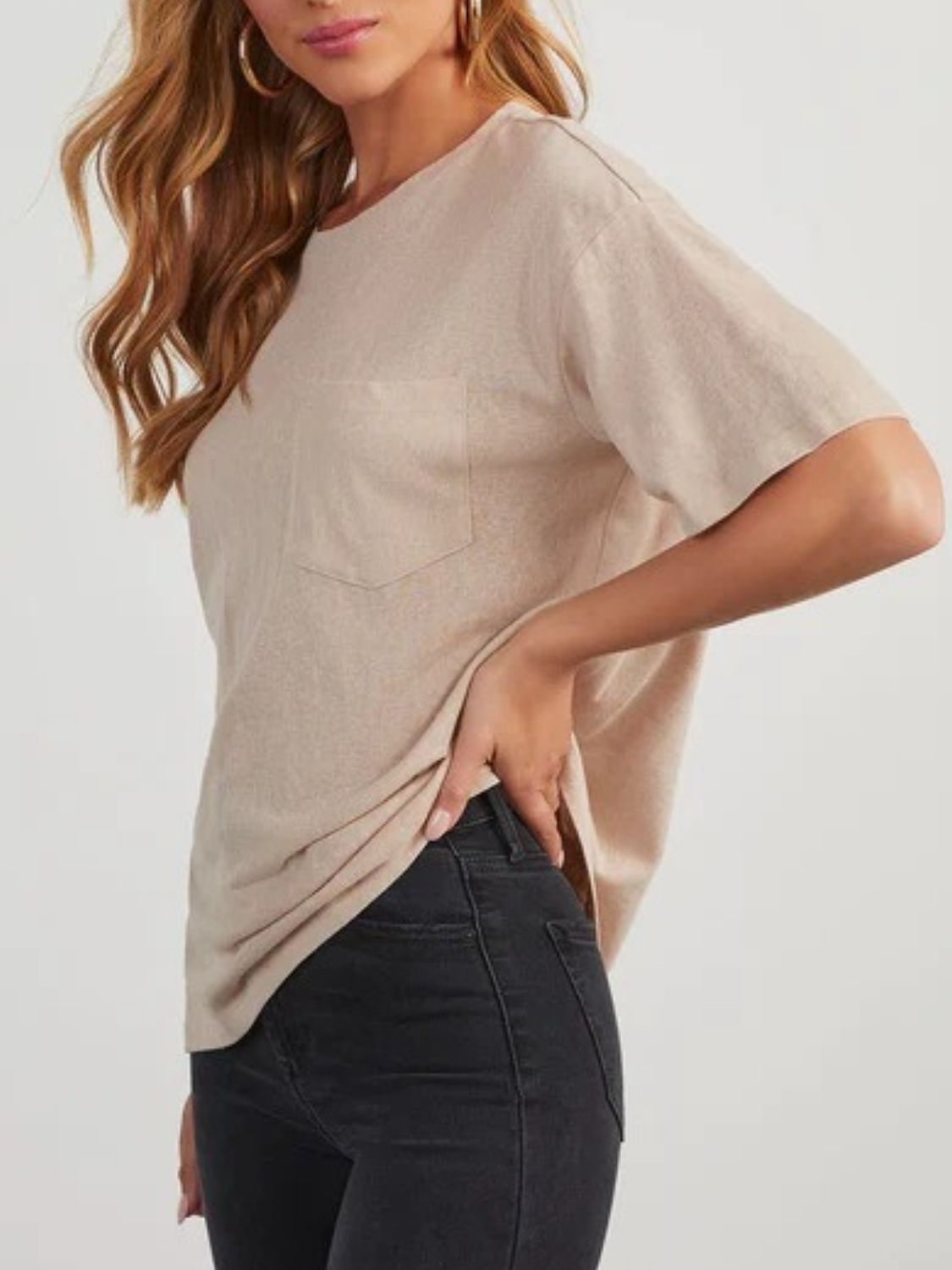 Round Neck Half Sleeve T-Shirt-Angel Casuals