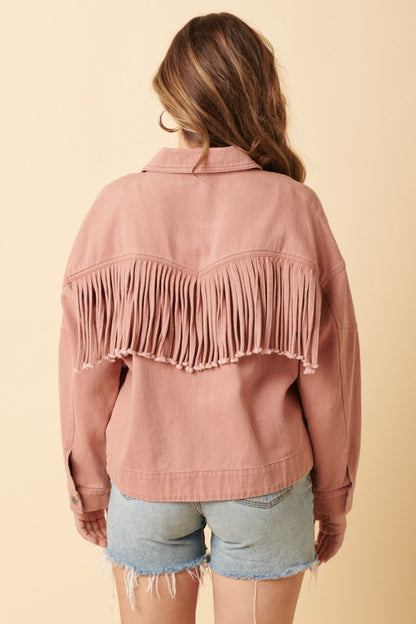 Mittoshop Fringe Detail Cotton Twill Jacket-Angel Casuals