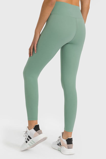 High Waist Ankle-Length Yoga Leggings-Angel Casuals