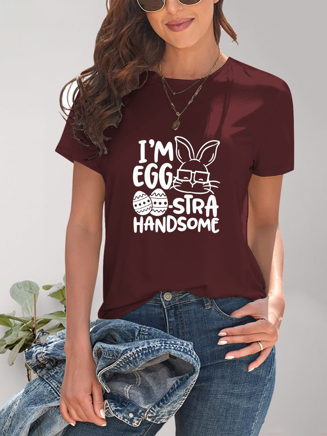 Graphic Round Neck Short Sleeve T-Shirt-Angel Casuals