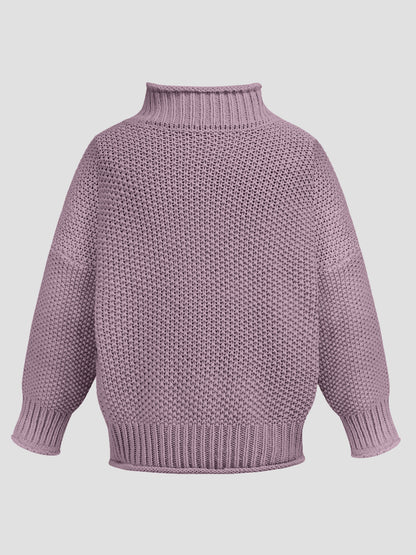 Turtleneck Long Sleeve Sweater-Angel Casuals