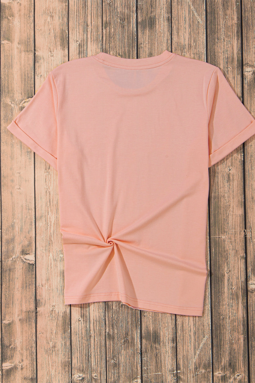 Heart Round Neck Short Sleeve T-Shirt-Angel Casuals