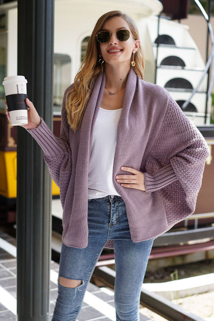 Open Front Batwing Sleeve Cardigan-Angel Casuals