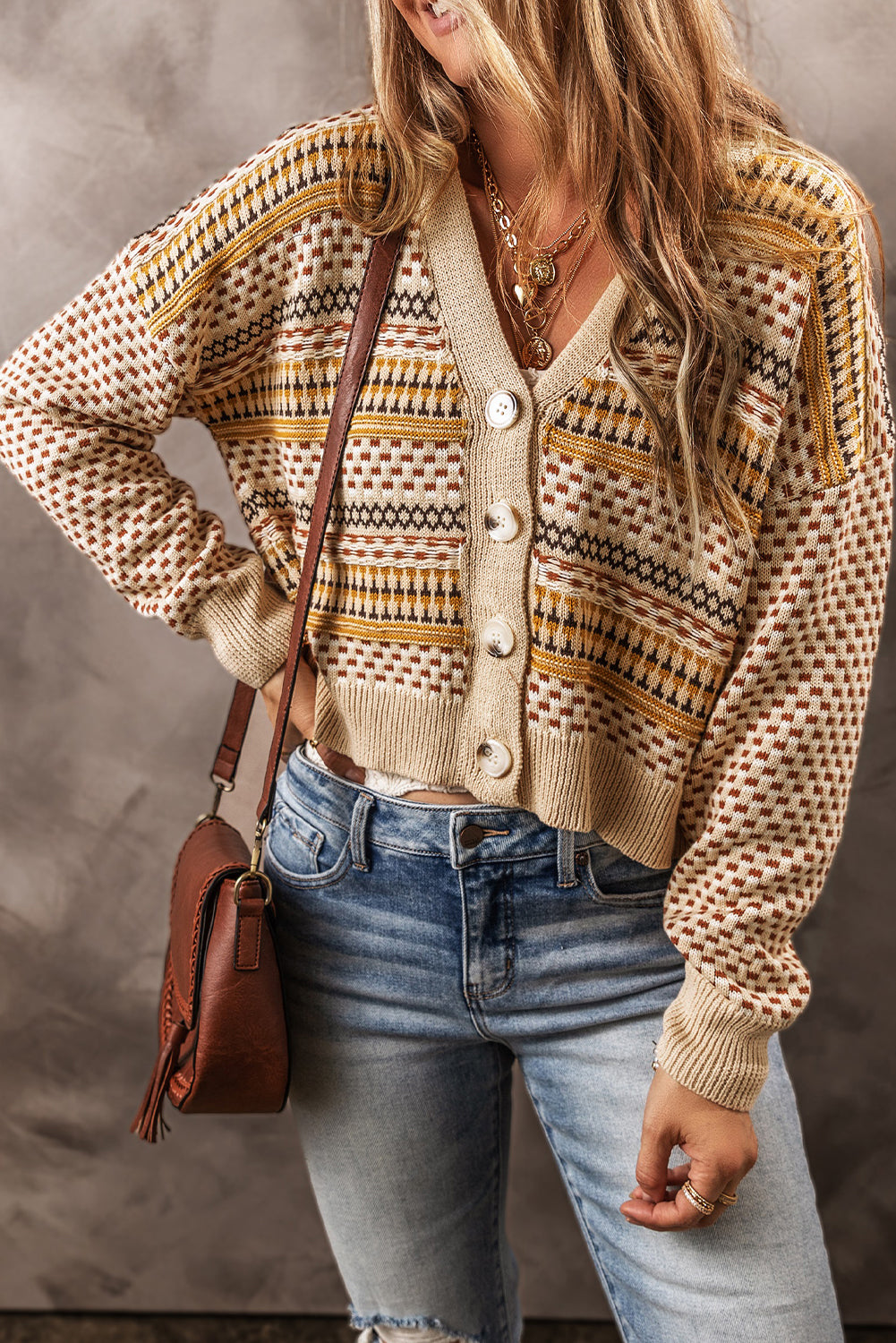 Button Down Long Sleeve Cardigan-Angel Casuals
