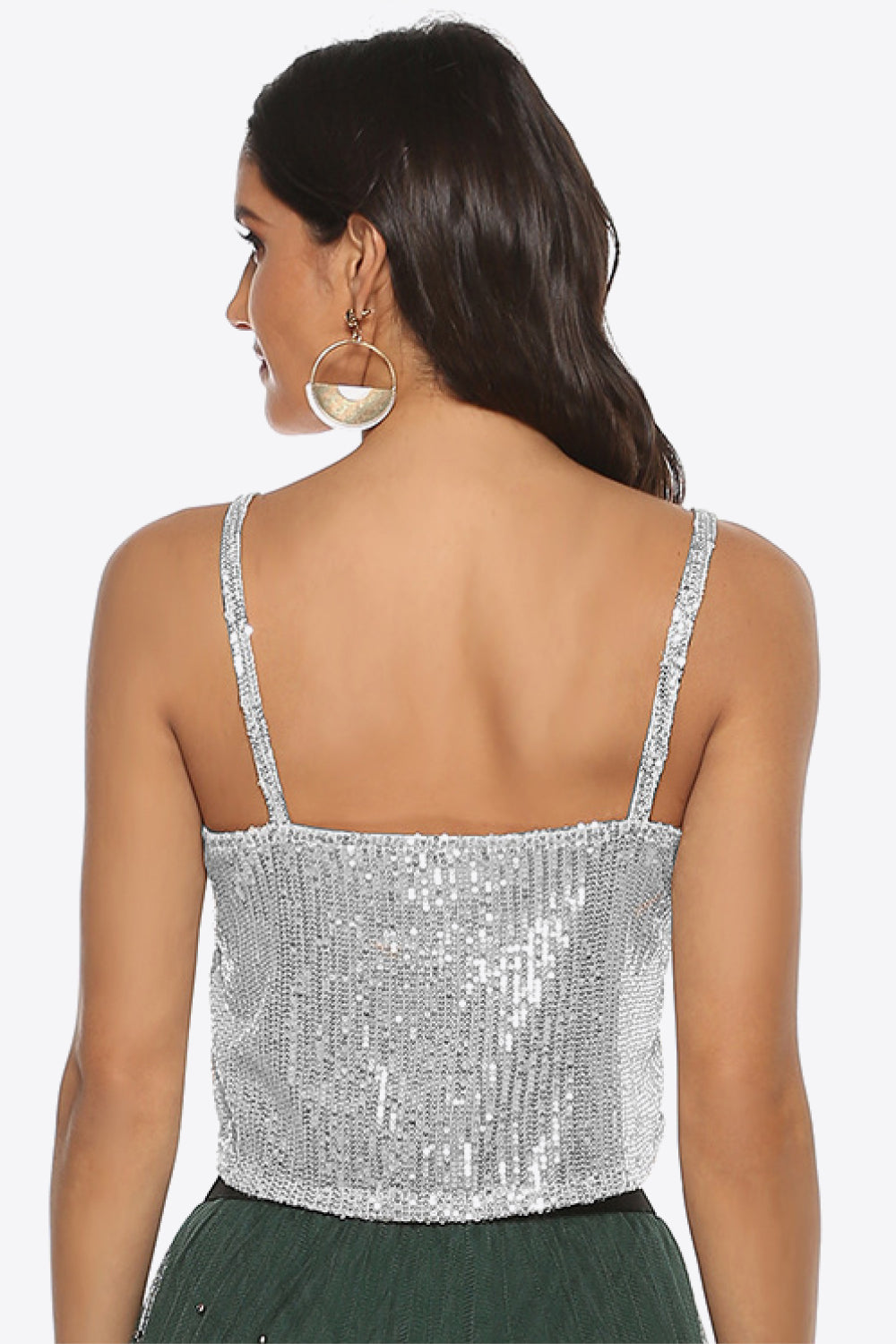 Sequin Cropped Cami-Angel Casuals