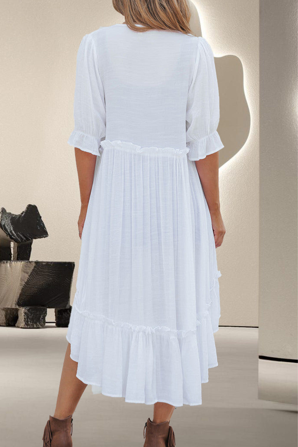 High-Low Half Sleeve Cover Up-Angel Casuals