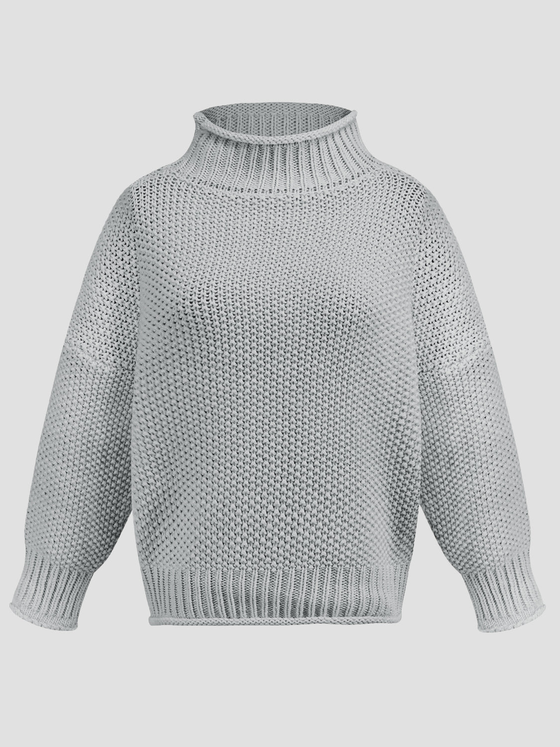 Turtleneck Long Sleeve Sweater-Angel Casuals