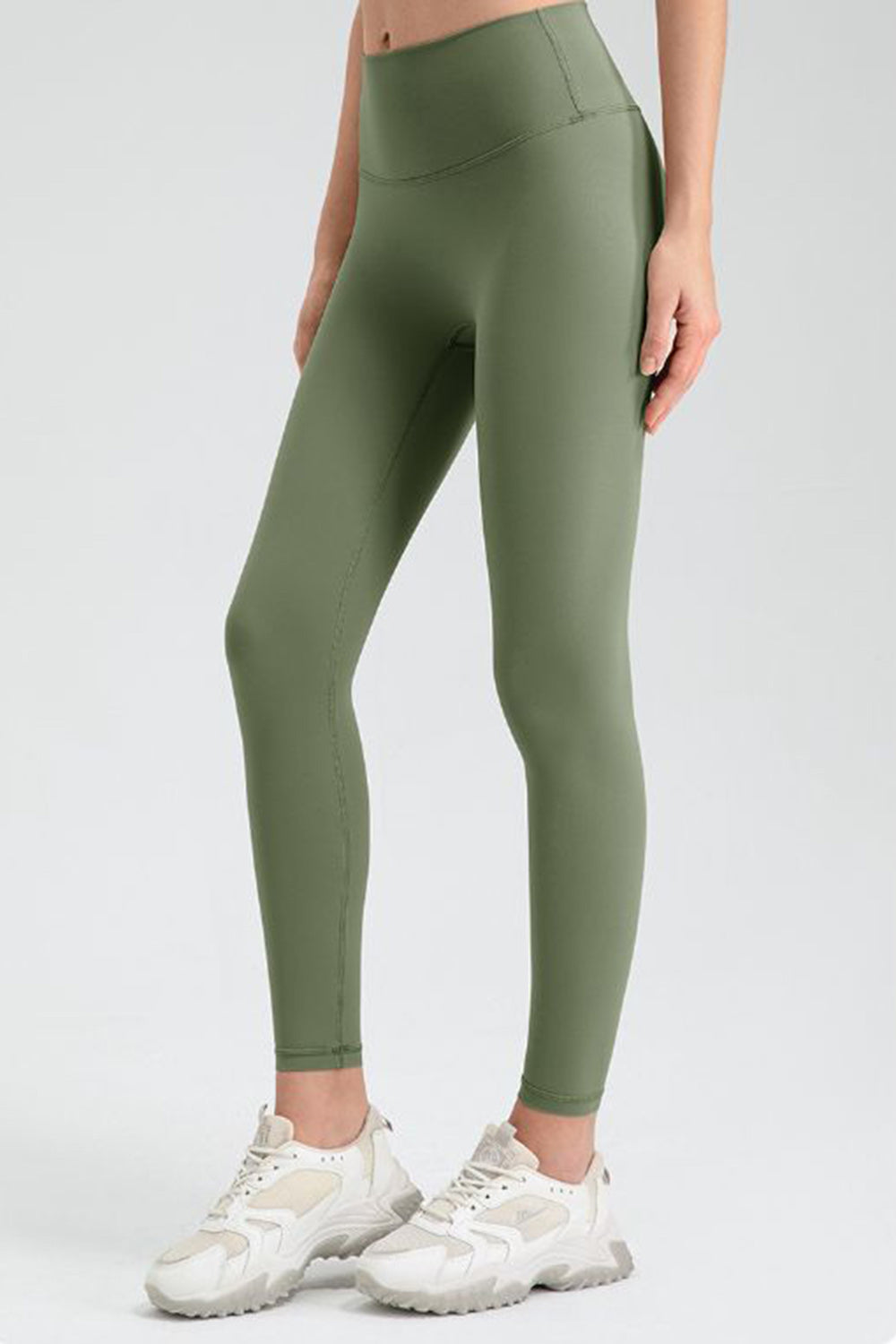 Wide Waistband Sport Leggings-Angel Casuals