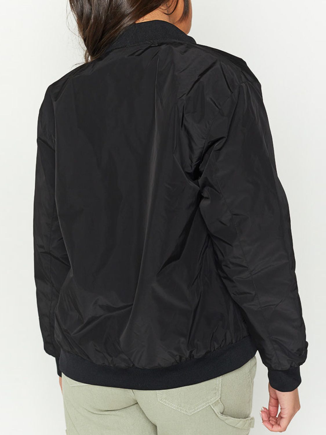 Zip Up Baseball Collar Jacket with Pockets-Angel Casuals