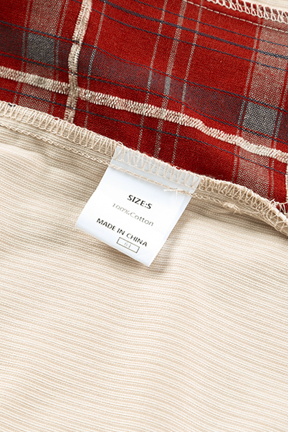 Plaid Patchwork Collared Neck Shacket-Angel Casuals