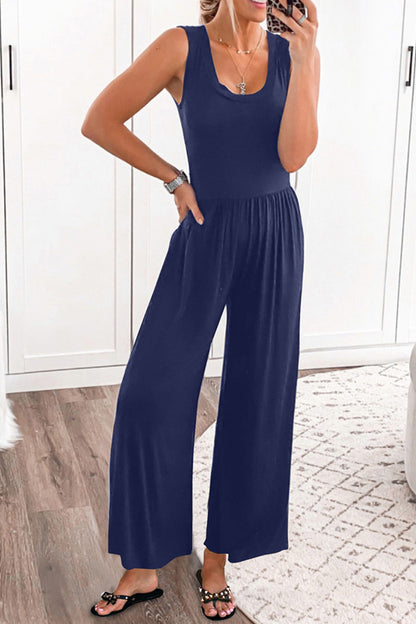 Full Size Scoop Neck Wide Strap Jumpsuit-Angel Casuals