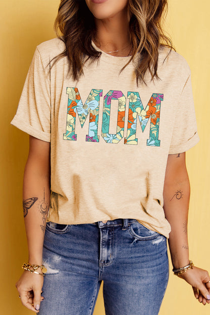 MOM Floral Graphic T-Shirt-Angel Casuals