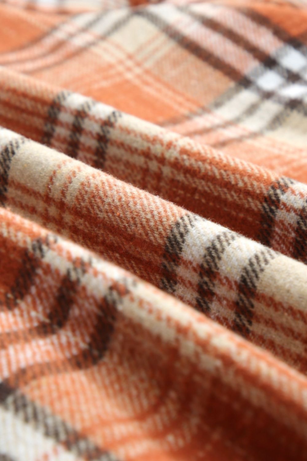 Plaid Button Up Long Sleeve Hooded Jacket-Angel Casuals