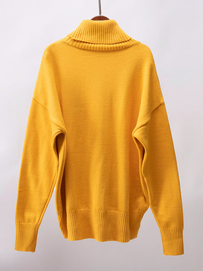 Turtleneck Long Sleeve Sweater-Angel Casuals