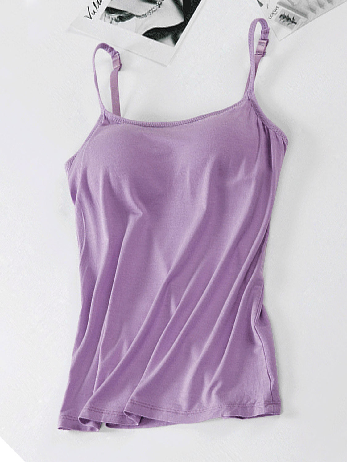 Scoop Neck Adjustable Strap Cami-Angel Casuals