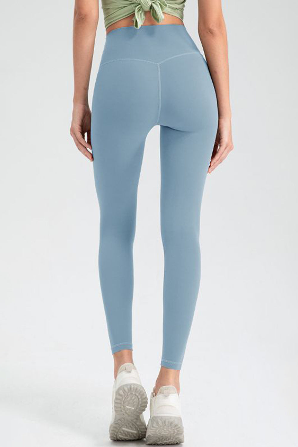 Wide Waistband High Waist Sport Leggings-Angel Casuals