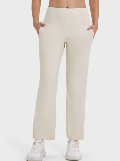 Pocketed High Waist Active Pants-Angel Casuals