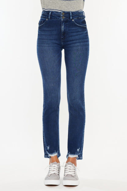 Kancan High Rise Slim Straight Jeans-Angel Casuals