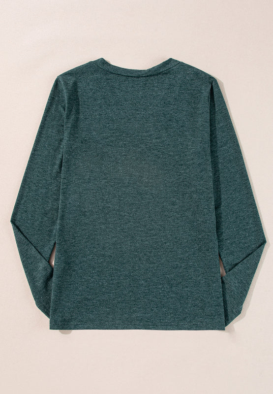V-Neck Long Sleeve T-Shirt-Angel Casuals