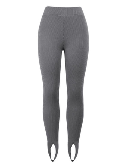 Ribbed Mid Waist Leggings-Angel Casuals