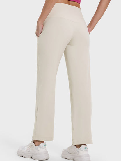 Pocketed High Waist Active Pants-Angel Casuals