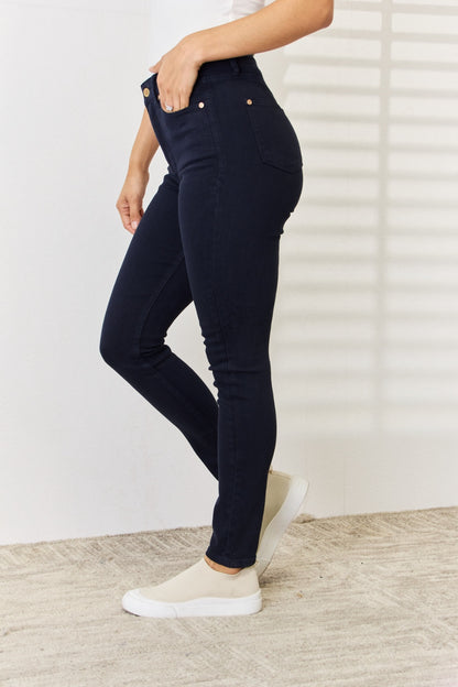 Judy Blue Full Size Garment Dyed Tummy Control Skinny Jeans-Angel Casuals