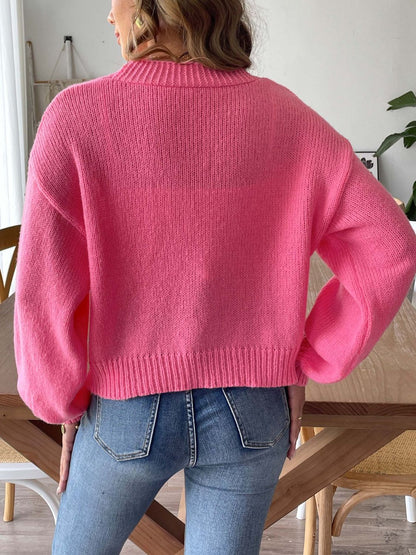 Pearl Open Front Long Sleeve Cardigan-Angel Casuals