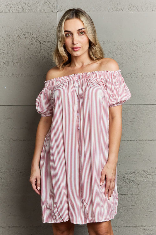 Ninexis Show Compassion Off The Shoulder Mini Dress-Angel Casuals