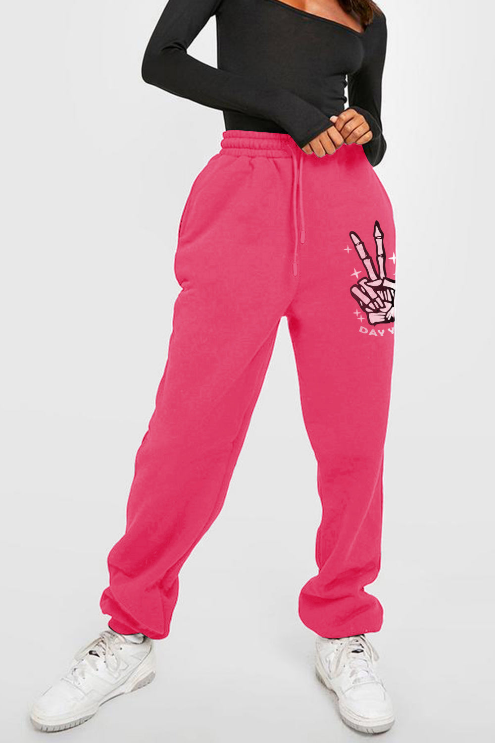 Simply Love Simply Love Full Size Drawstring DAY YOU DESERVE Graphic Long Sweatpants-Angel Casuals