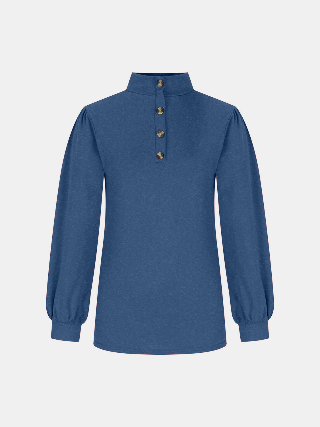 Full Size Mock Neck Long Sleeve T-Shirt-Angel Casuals