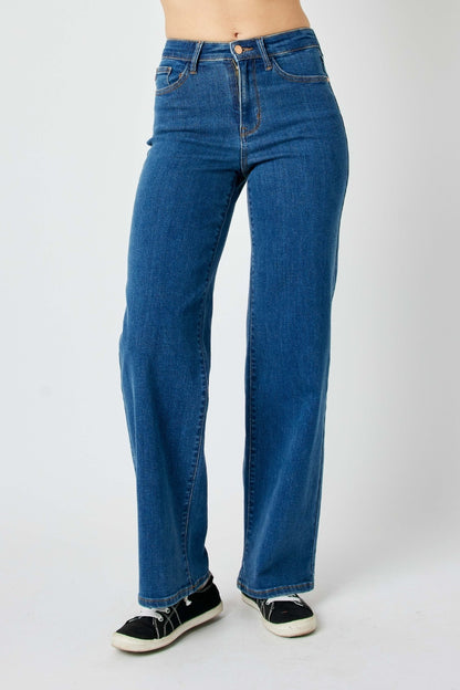 Judy Blue Full Size High Rise Straight Jeans-Angel Casuals