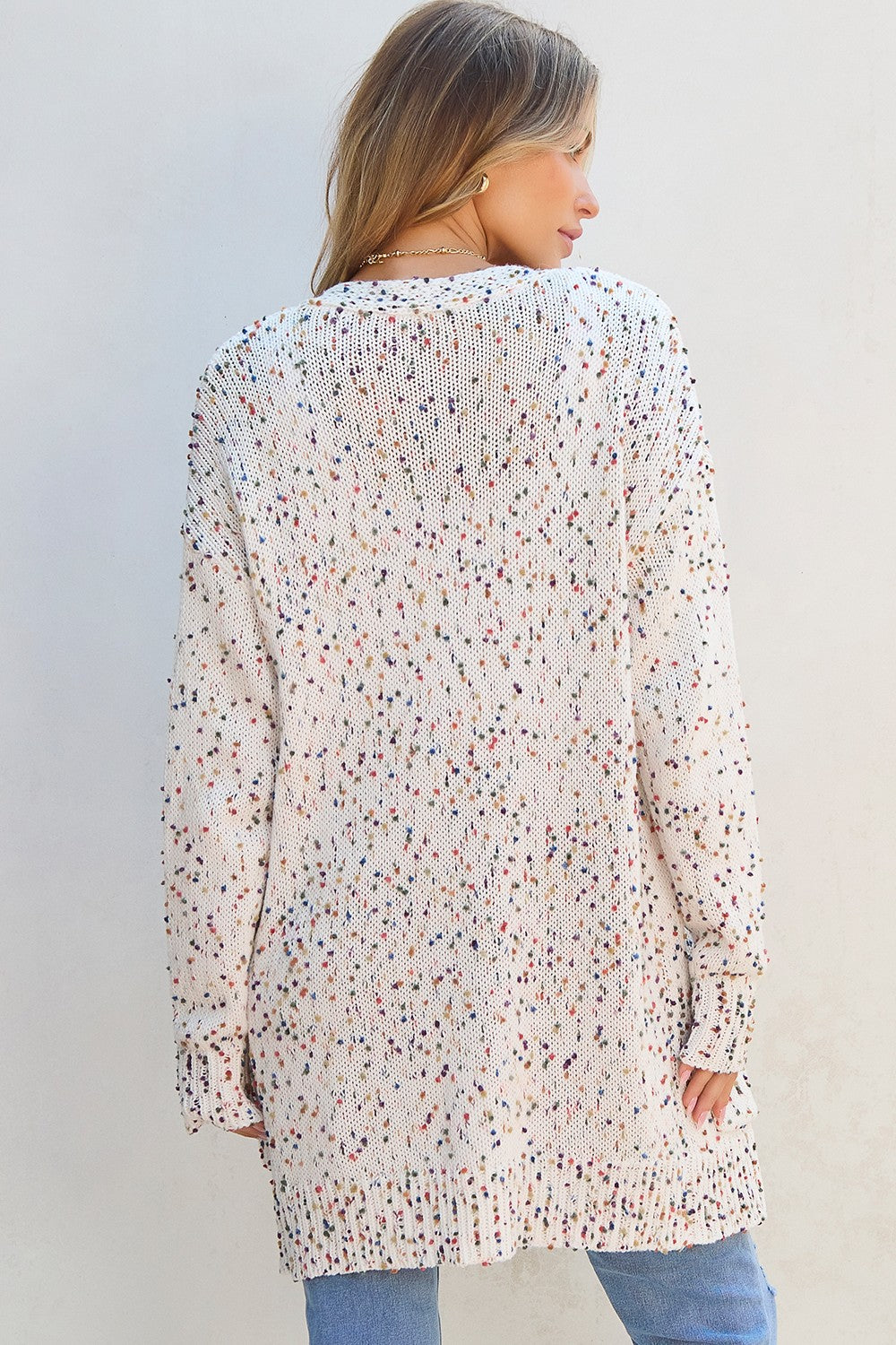 Open Front Long Sleeve Cardigan-Angel Casuals