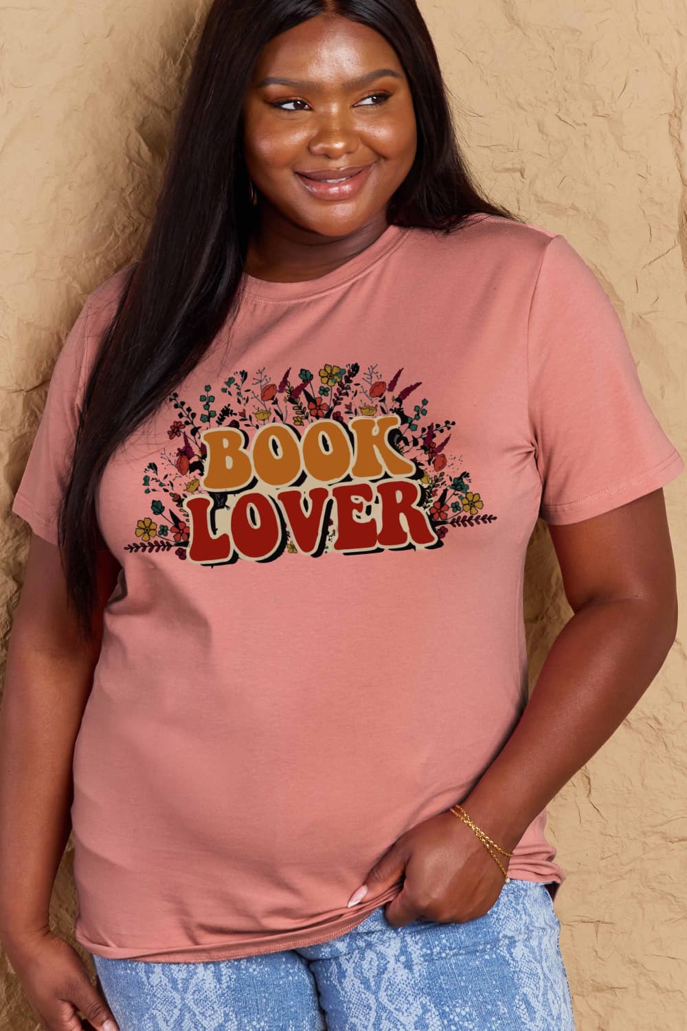 Simply Love Full Size BOOK LOVER Graphic Cotton Tee-Angel Casuals