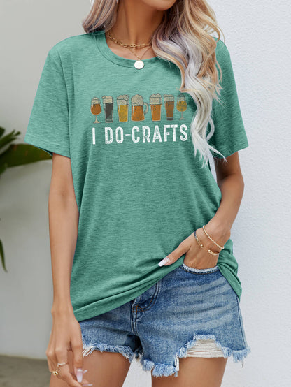 I DO CRAFTS Round Neck T-Shirt-Angel Casuals