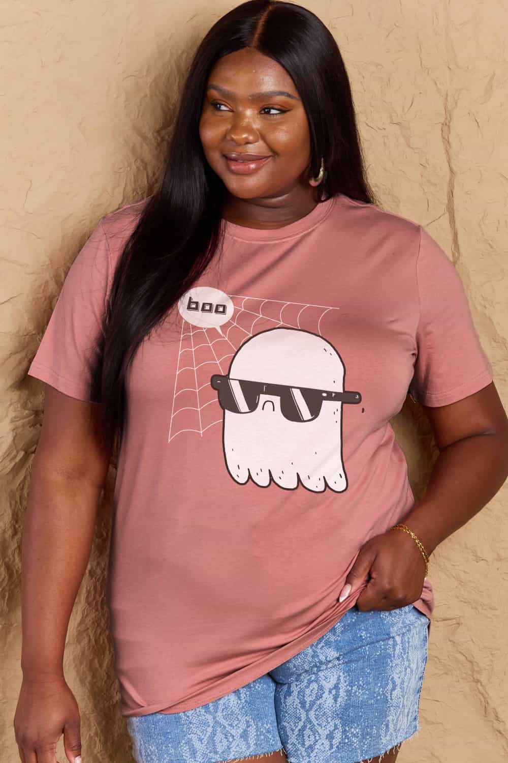 Simply Love Full Size BOO Graphic Cotton T-Shirt-Angel Casuals