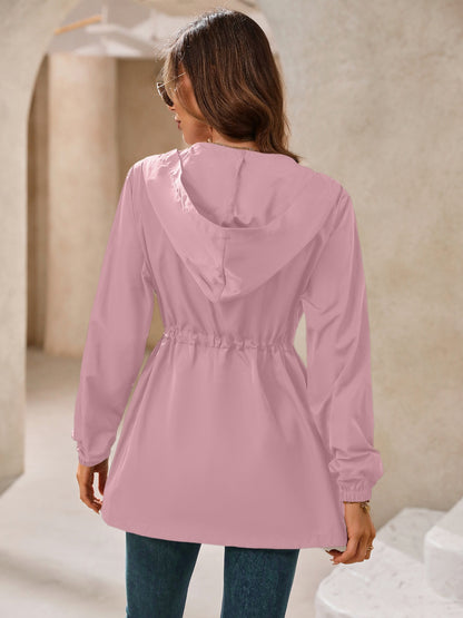 Ivy Lane Outdoor Waterproof Long Sleeve Hooded Windbreaker-Angel Casuals