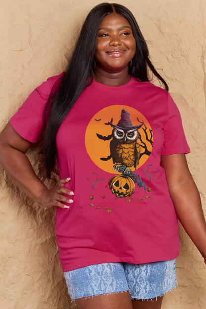 Simply Love Full Size Holloween Theme Graphic Cotton T-Shirt-Angel Casuals