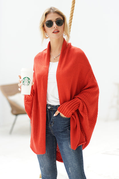 Open Front Batwing Sleeve Cardigan-Angel Casuals