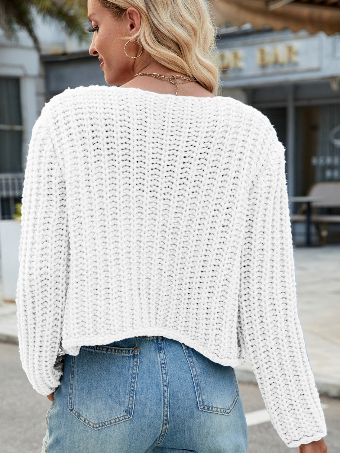 Round Neck Button Up Cardigan with Pockets-Angel Casuals