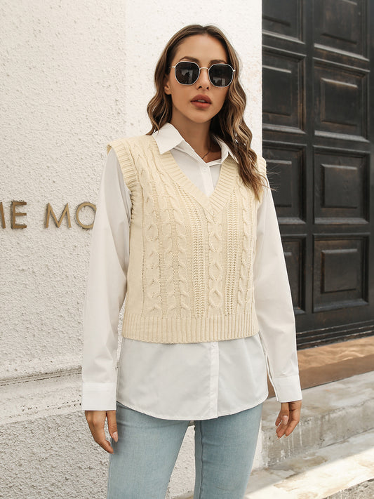 Urban Style V-Neck Sweater Vest-Angel Casuals