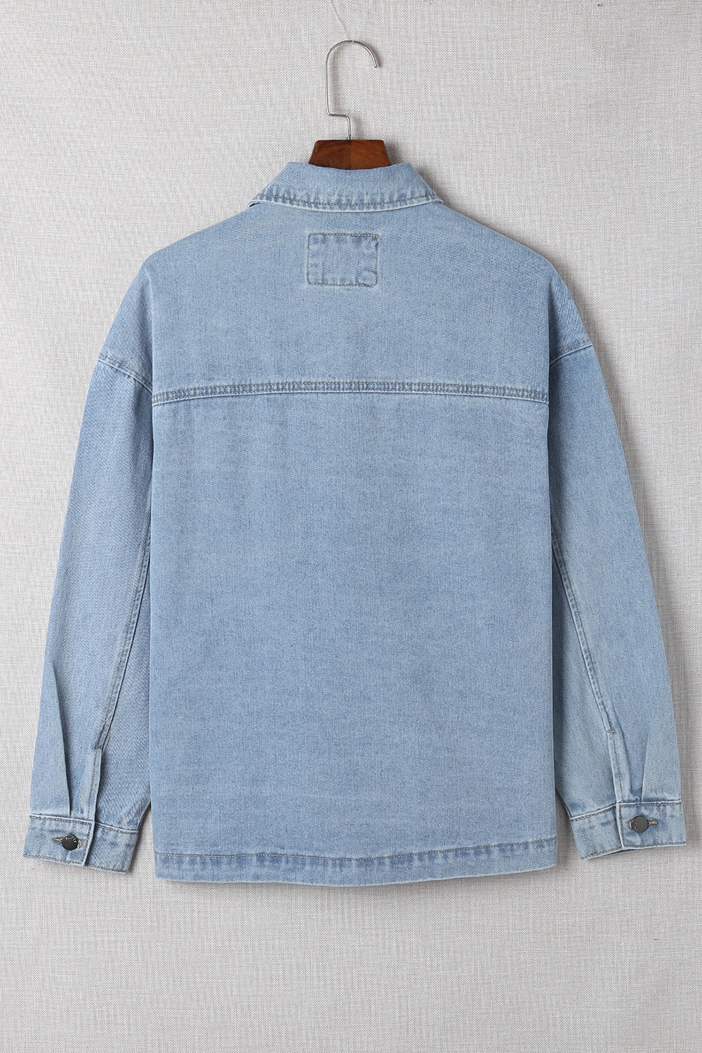 Button Down Collared Denim Jacket-Angel Casuals