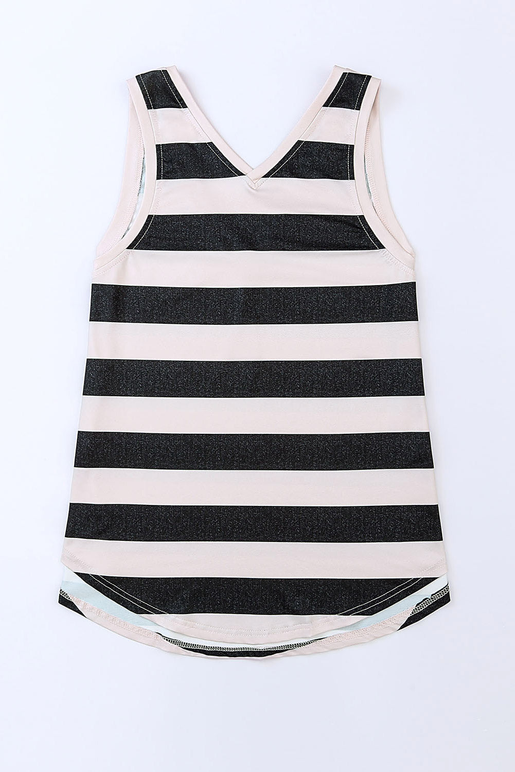 Striped V-Neck Tank-Angel Casuals