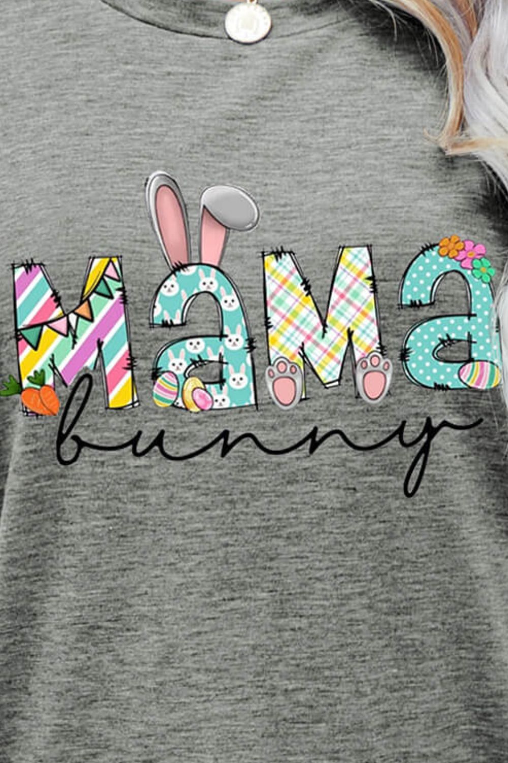 MAMA BUNNY Easter Graphic Tee-Angel Casuals