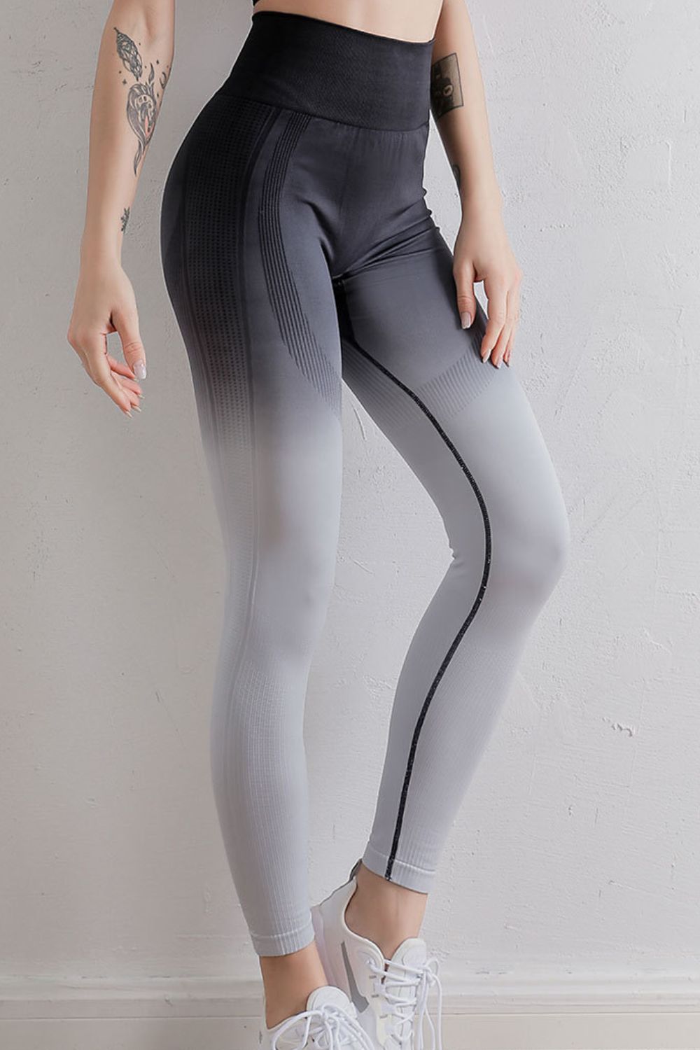 Gradient High Waist Sports Leggings-Angel Casuals